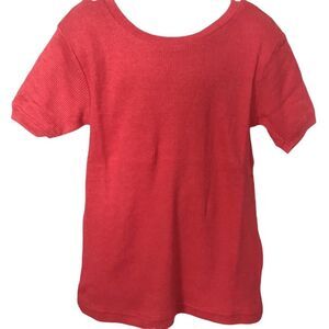 French Toast Red Short Sleeve Ribbed Tee